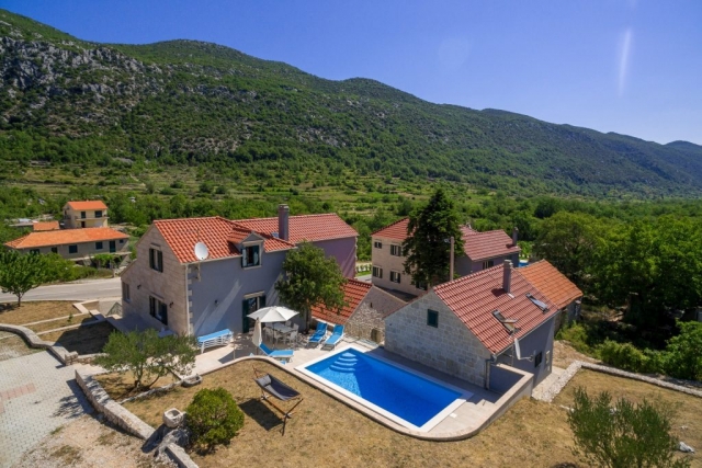 Villa Roglic property with the private swimming pool and lounge area for renting